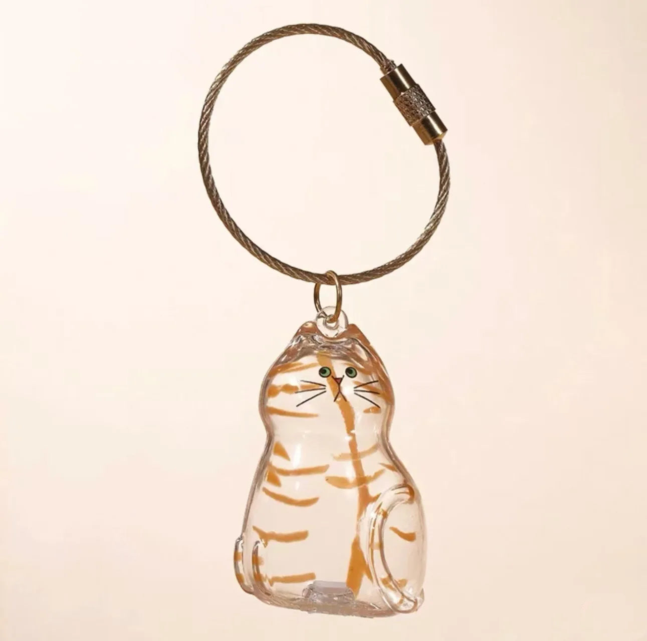 Cat Fur Memorial Charm Resin Keepsake Capsule for Pet Hair Portable Keychain Pendant for Hair Rainbow Bridge Pendant