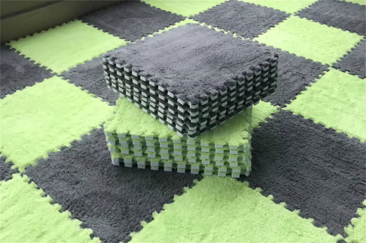 10/20Pcs Soft Plush Children'S Mat Baby Play Mat Baby Toys Eva Foam Puzzle Carpet in Children'S Room Keep Warm Playmat Floor Mat
