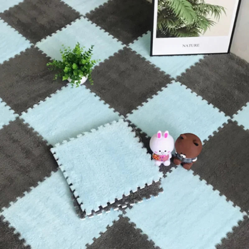 10/20Pcs Soft Plush Children'S Mat Baby Play Mat Baby Toys Eva Foam Puzzle Carpet in Children'S Room Keep Warm Playmat Floor Mat