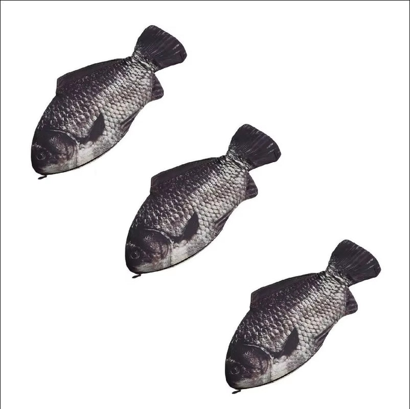 Pencil Bag Carp Pen Bag Realistic Fish Shape Make-Up Pouch Pen Pencil Case with Zipper Back to School Pencil Pouch Pen Bag