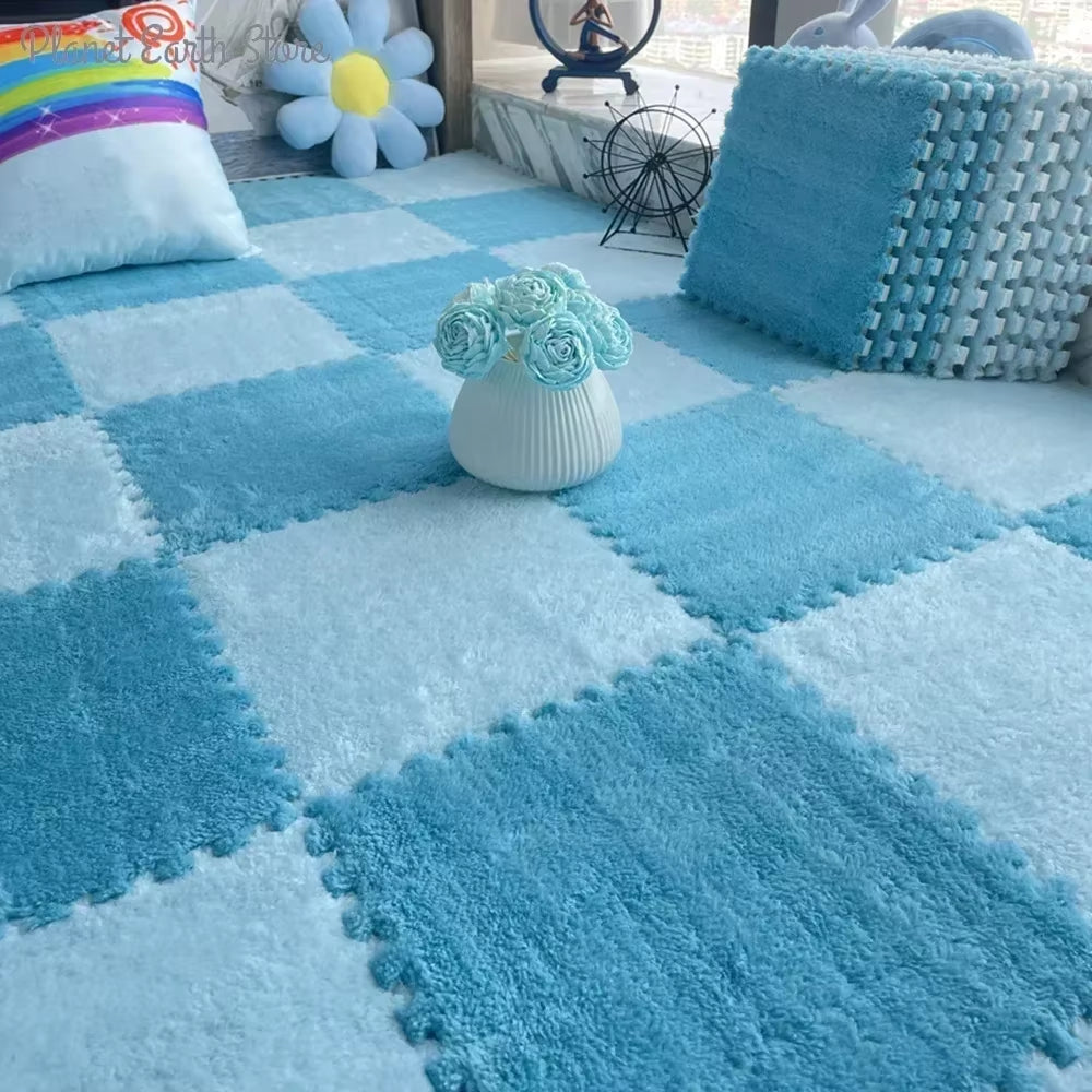 10/20Pcs Soft Plush Children'S Mat Baby Play Mat Baby Toys Eva Foam Puzzle Carpet in Children'S Room Keep Warm Playmat Floor Mat