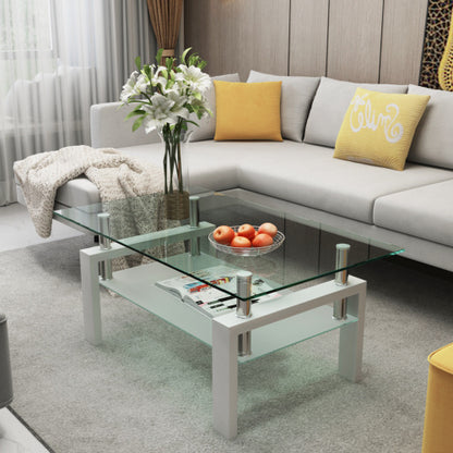 Sleek Glass Coffee Table – Modern Living Room Center Table
