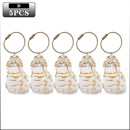 Cat Fur Memorial Charm Resin Keepsake Capsule for Pet Hair Portable Keychain Pendant for Hair Rainbow Bridge Pendant