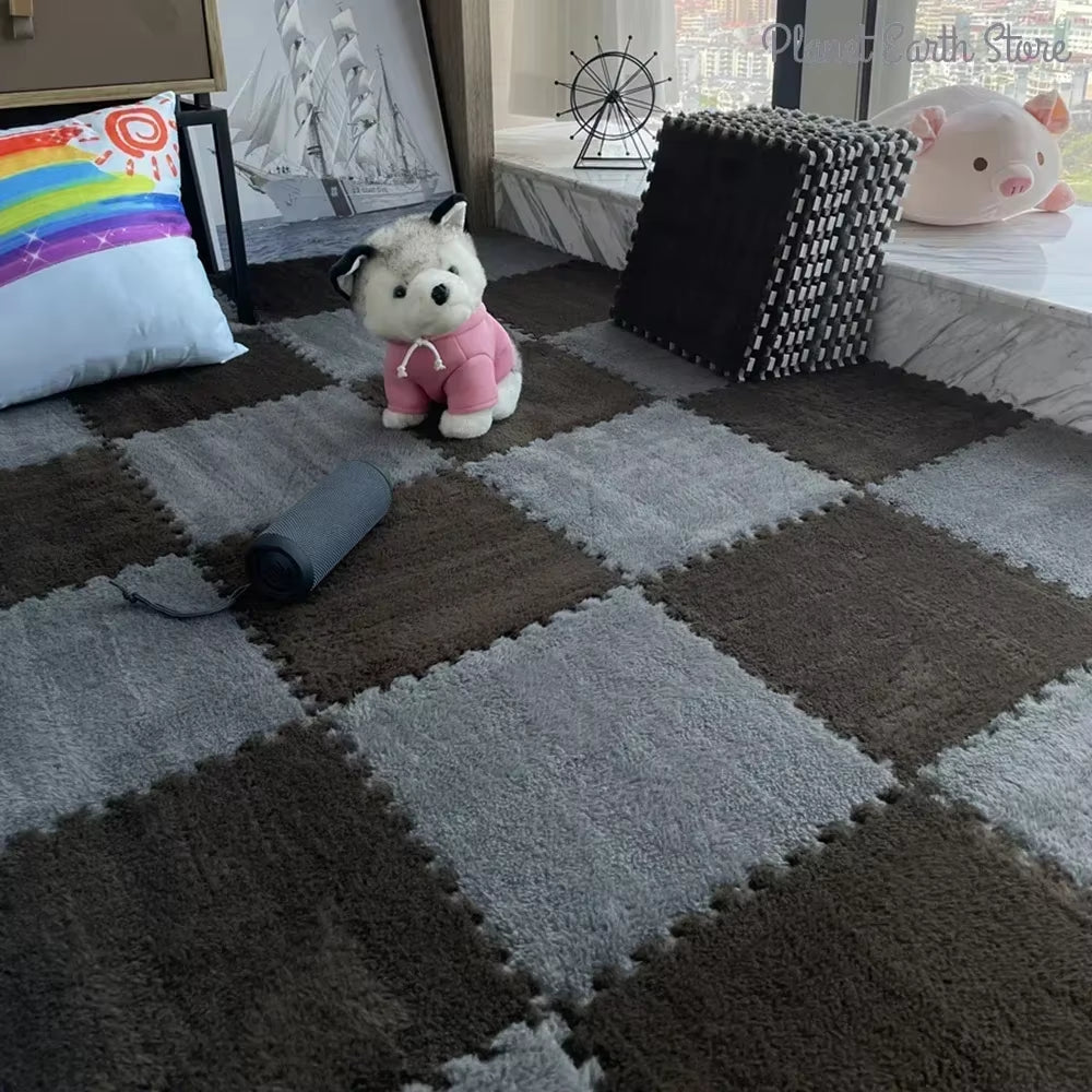 10/20Pcs Soft Plush Children'S Mat Baby Play Mat Baby Toys Eva Foam Puzzle Carpet in Children'S Room Keep Warm Playmat Floor Mat