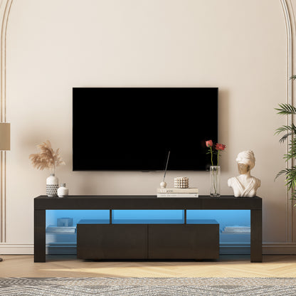 Wood Style TV Stand WIth LED