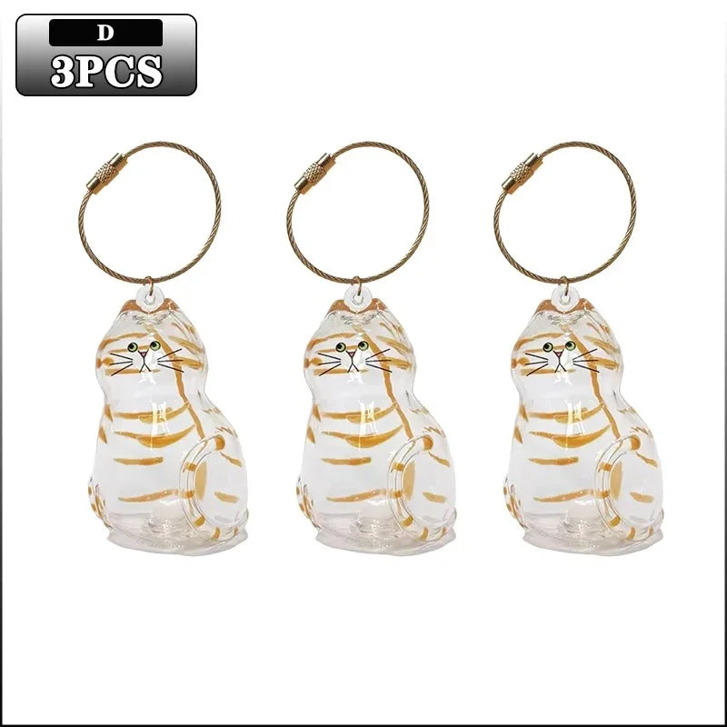 Cat Fur Memorial Charm Resin Keepsake Capsule for Pet Hair Portable Keychain Pendant for Hair Rainbow Bridge Pendant