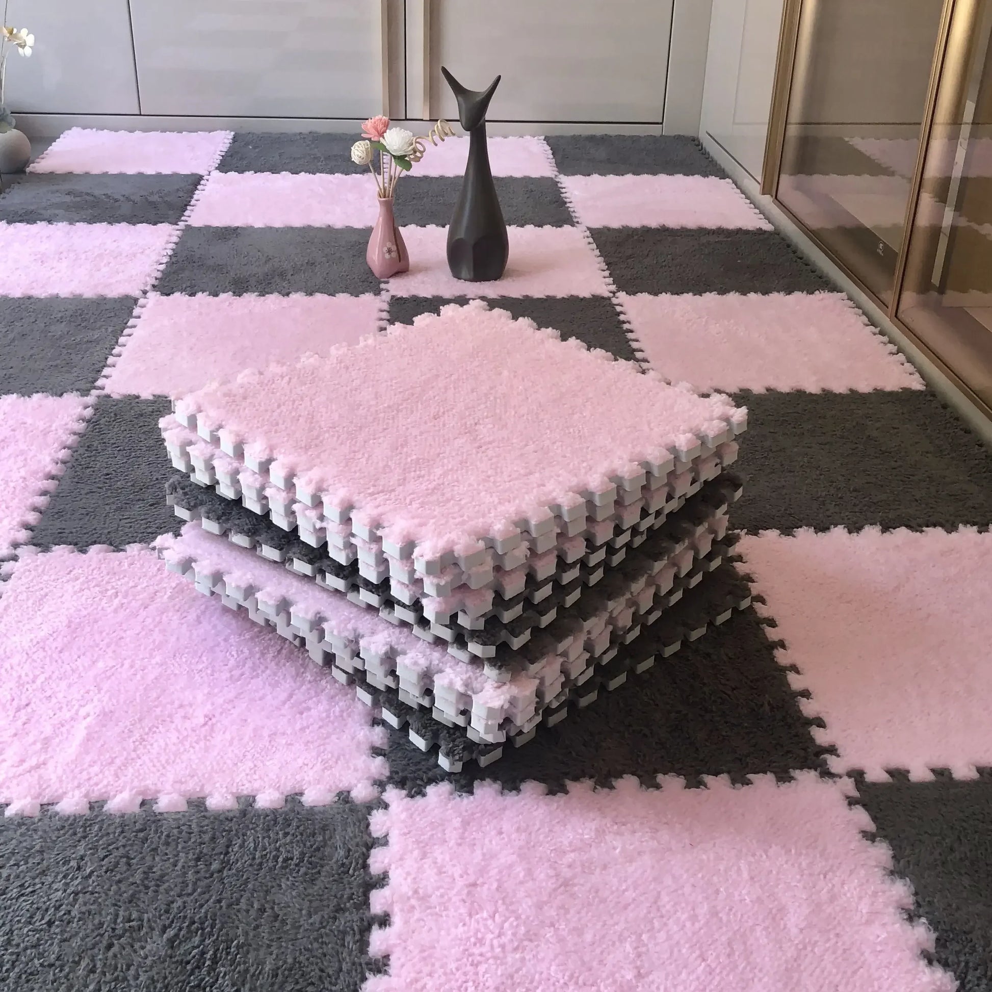 10/20Pcs Soft Plush Children'S Mat Baby Play Mat Baby Toys Eva Foam Puzzle Carpet in Children'S Room Keep Warm Playmat Floor Mat