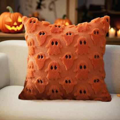 1Pc 3D Black Bat Plush Throw Pillow Cover, Gothic Dark Spooky Witch Halloween Decorative Cushion Cover, No Pillow Core