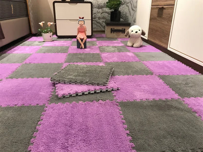 10/20Pcs Soft Plush Children'S Mat Baby Play Mat Baby Toys Eva Foam Puzzle Carpet in Children'S Room Keep Warm Playmat Floor Mat