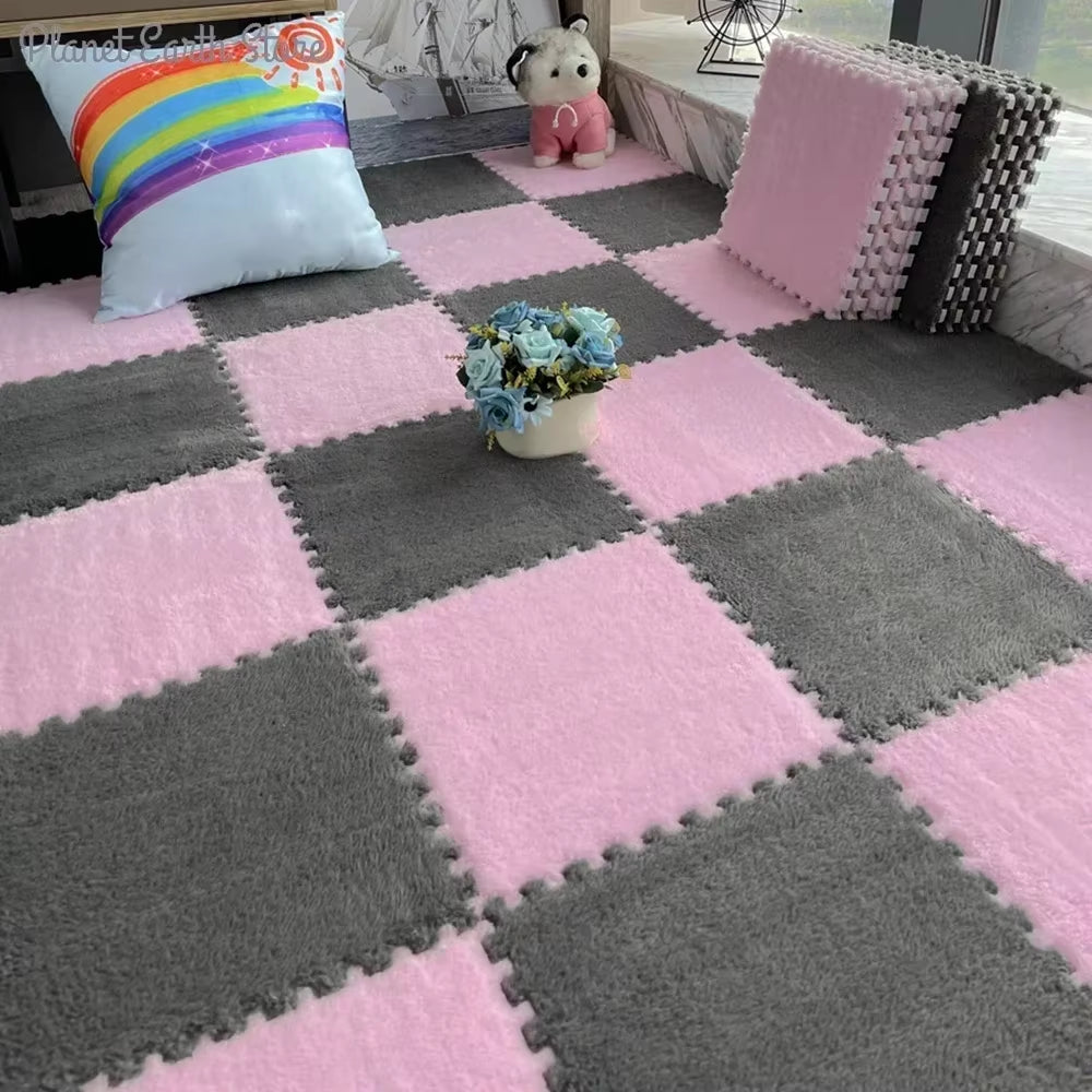 10/20Pcs Soft Plush Children'S Mat Baby Play Mat Baby Toys Eva Foam Puzzle Carpet in Children'S Room Keep Warm Playmat Floor Mat