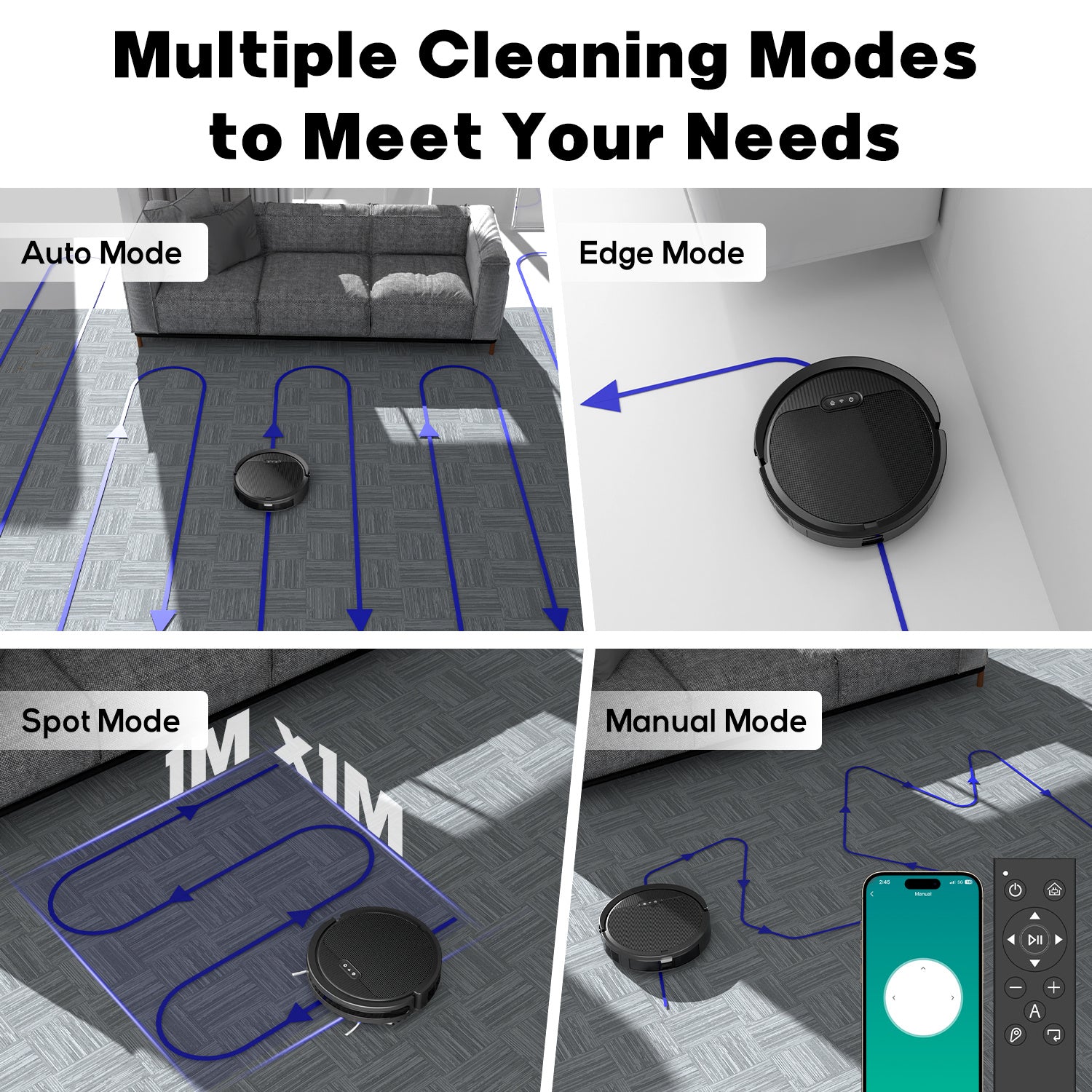 Smart Robot Vacuum – Automatic Cleaning Robot with App & Smart Navigation