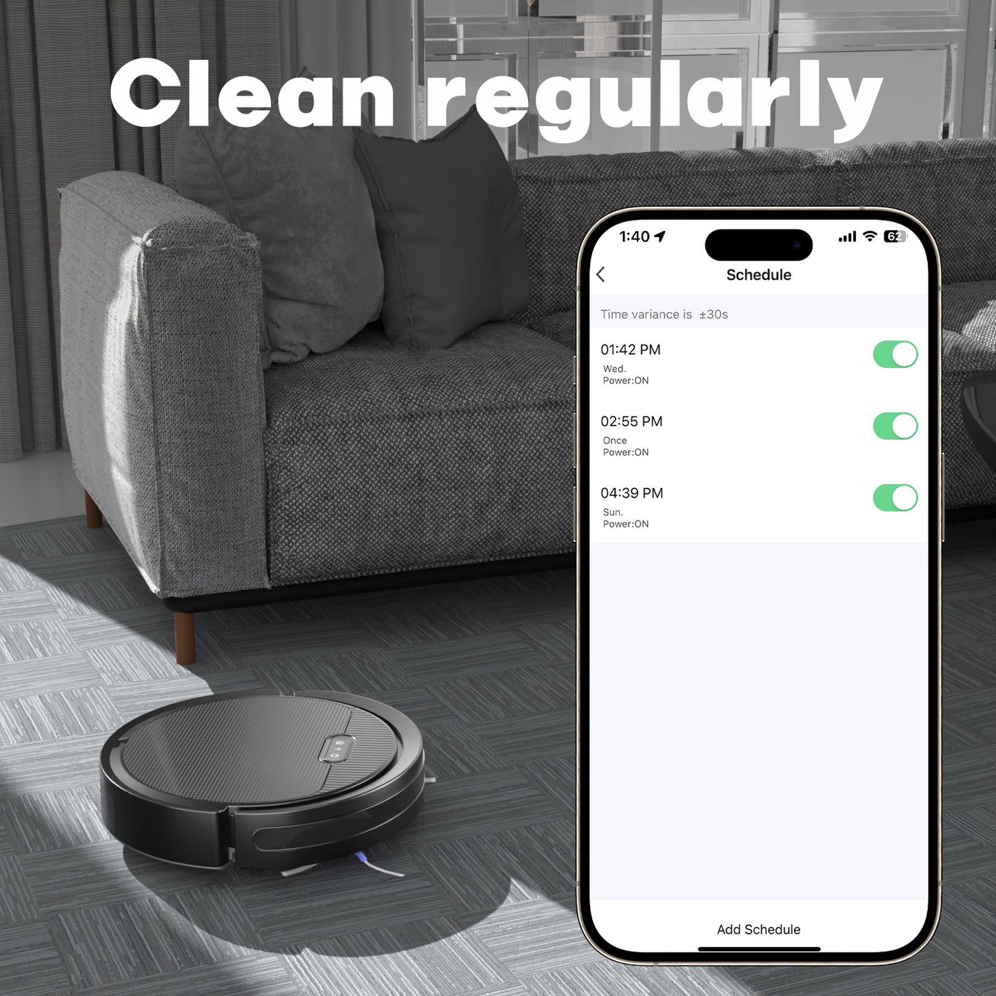 Smart Robot Vacuum – Automatic Cleaning Robot with App & Smart Navigation