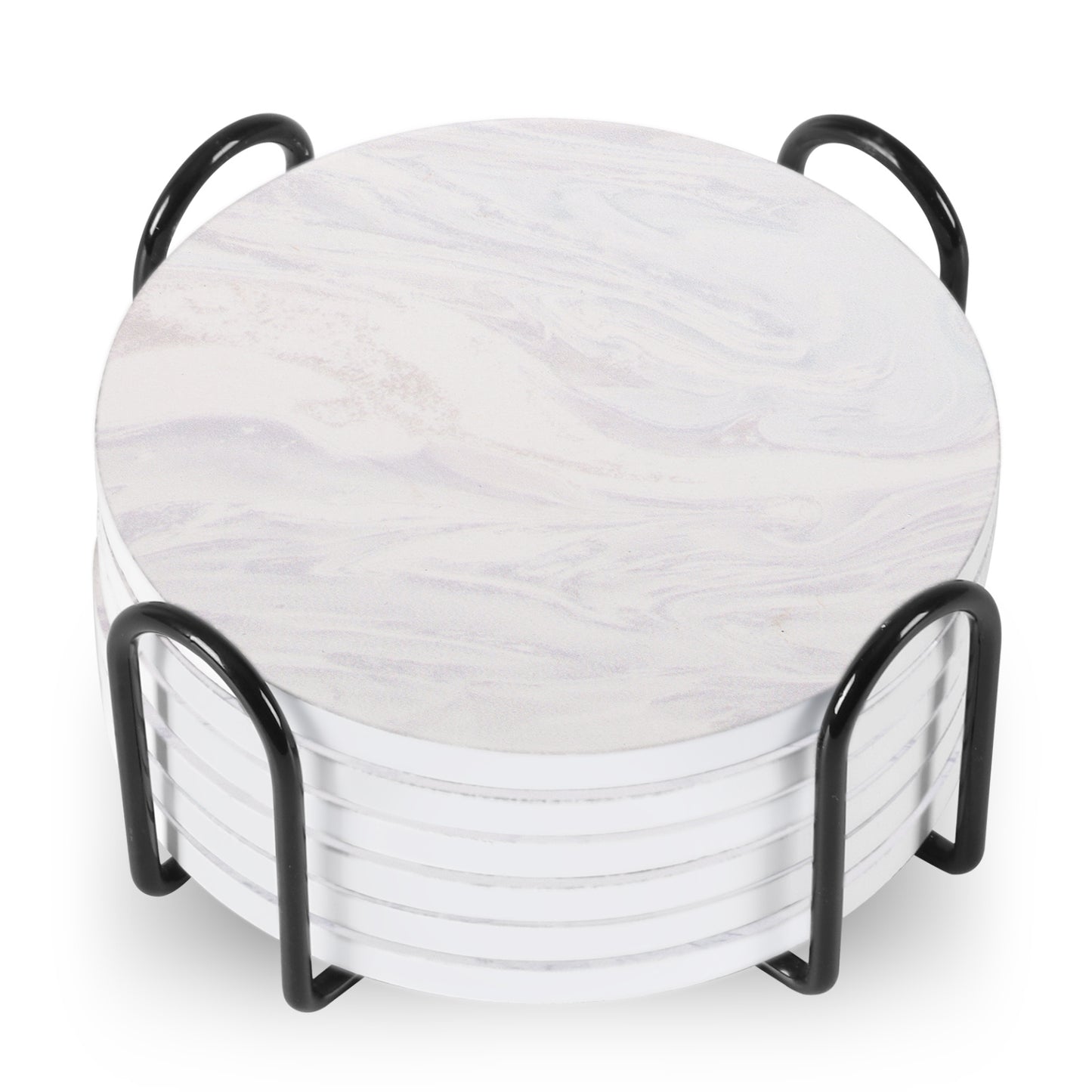 6pc Stone Coaster – Natural Drink Coasters Set for Home & Bar