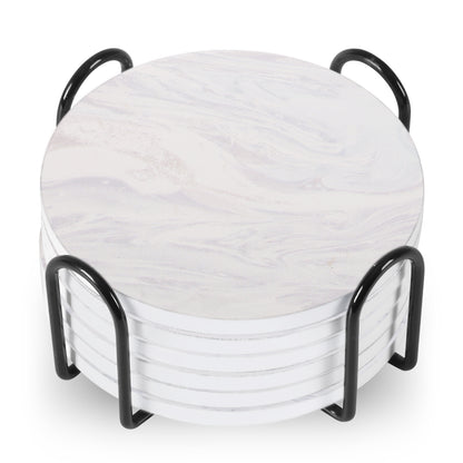 6pc Stone Coaster – Natural Drink Coasters Set for Home & Bar