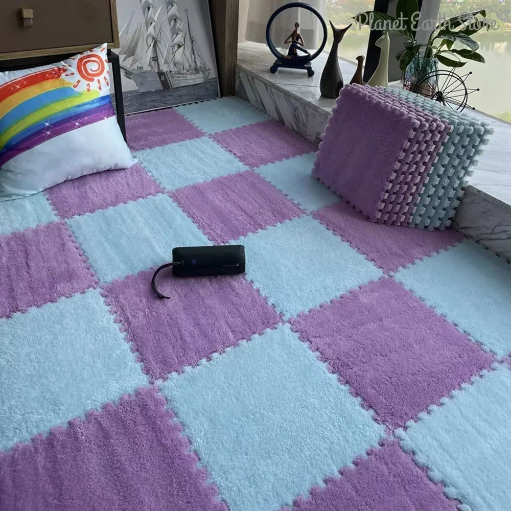 10/20Pcs Soft Plush Children'S Mat Baby Play Mat Baby Toys Eva Foam Puzzle Carpet in Children'S Room Keep Warm Playmat Floor Mat